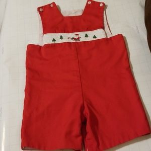 Boys' size 2 Anavini smocked Christmas jon jon